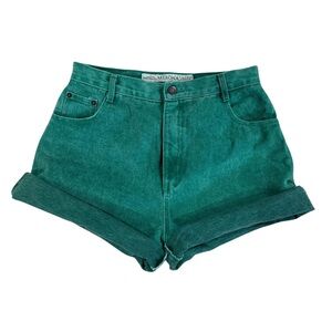 Merona Green Jean Shorts High-Waisted Relaxed Fit